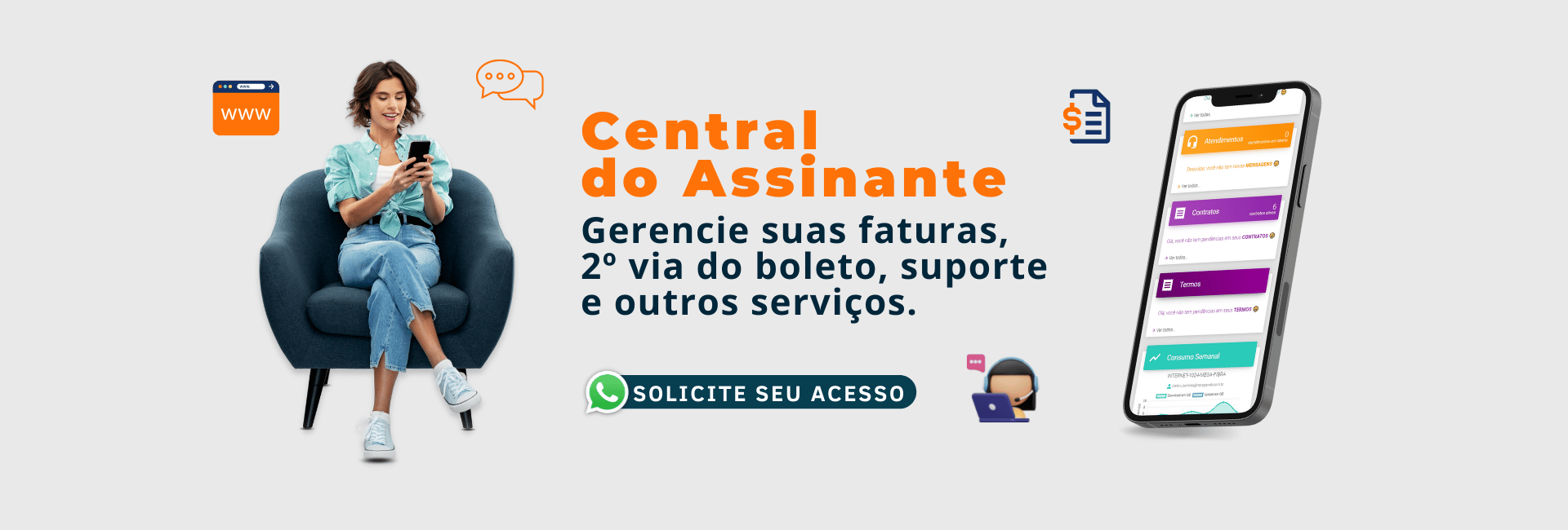 Central do Assinante Banner Desktop